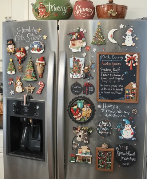 Festive Magnets and Chalkboards