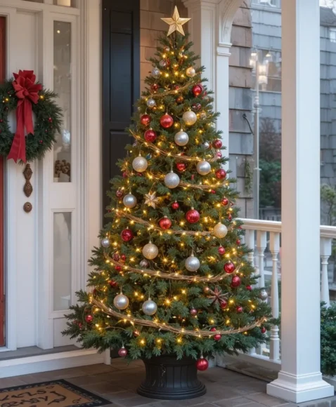 Front Porch Christmas Tree