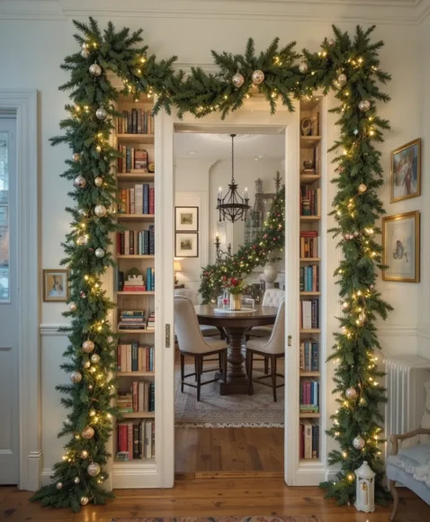 Garland Draped Over Shelves or Doorways