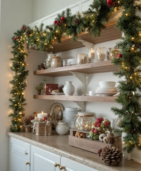 Garland on Shelves