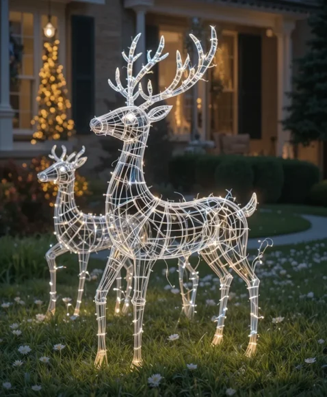 Glowing Reindeer or Sleigh Displays