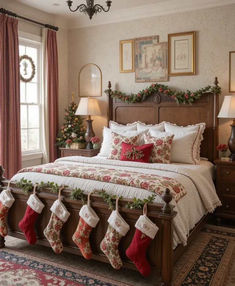 Hang Stockings at the Foot of the Bed