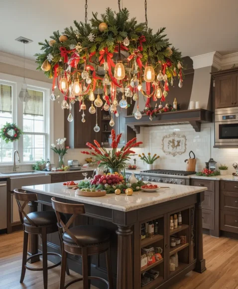 Hanging Ornaments from Lights