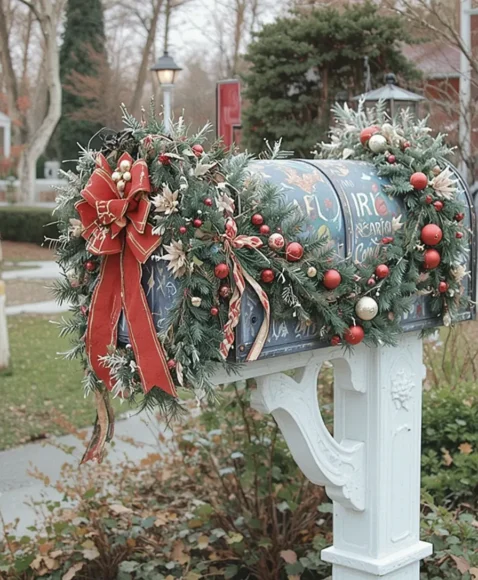Holiday-Themed Mailbox Decor