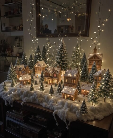 Light-Up Christmas Village Display