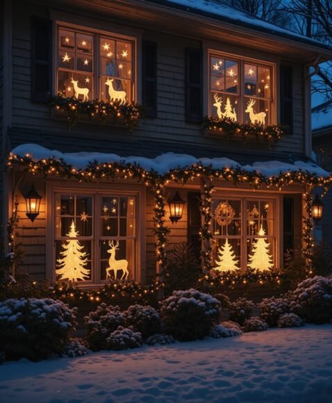 Lighted Window Silhouettes