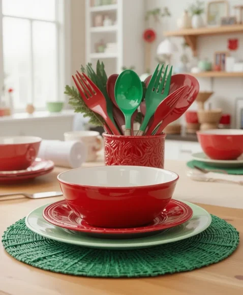Red and Green Accents