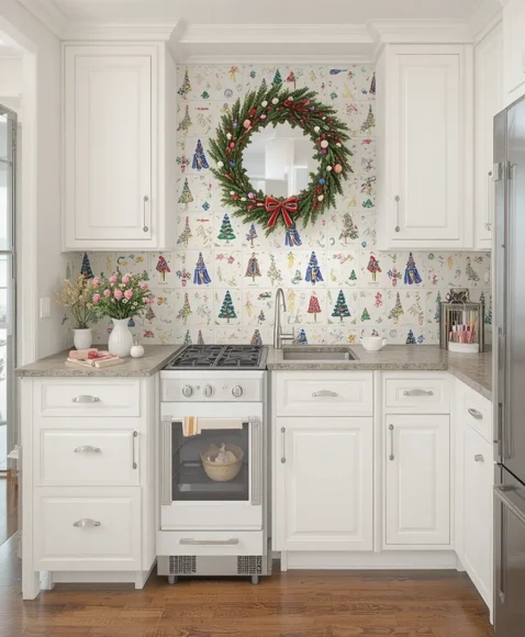 Seasonal Backsplash Decor