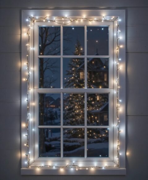 Twinkling Window Frame Lights