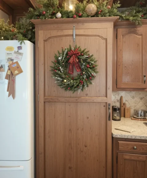 Wreath on Pantry Door