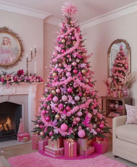 Barbiecore Christmas Tree