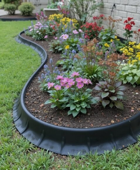 Black Plastic Edging for a Low-Maintenance Solution