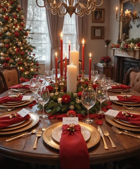 Christmas Table Setup