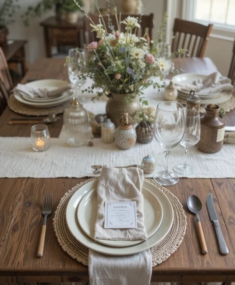 Earth-Toned Table Settings