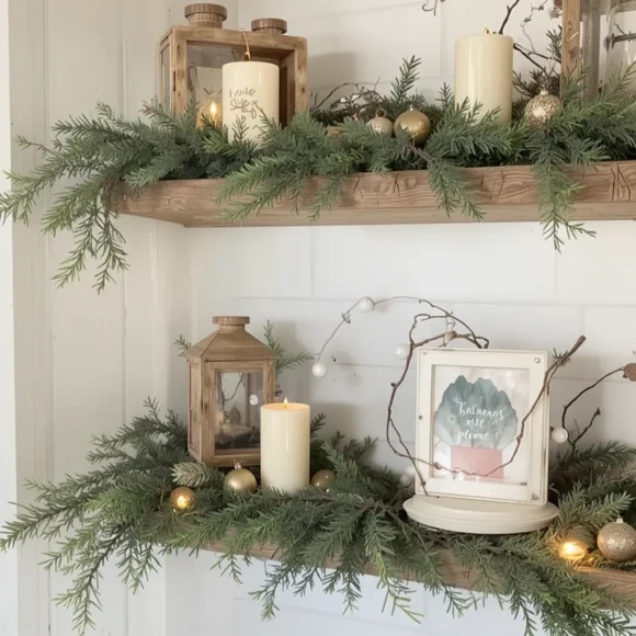 Evergreen Shelf Decor