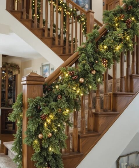Evergreen Staircase Garland