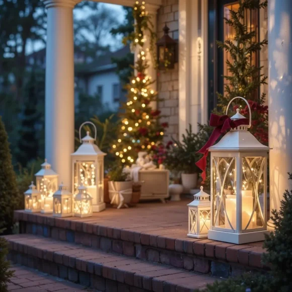 Festive Front Porch Lanterns