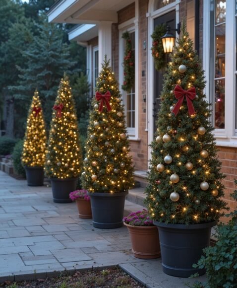 Festive Topiary Trees