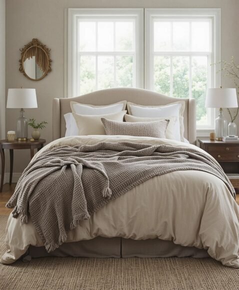 Layered Bedding in Natural Fabrics