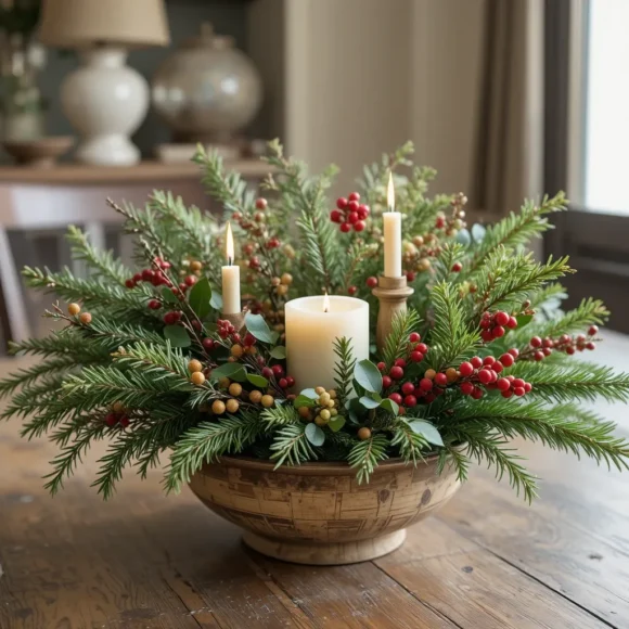 Natural Greenery Centerpieces