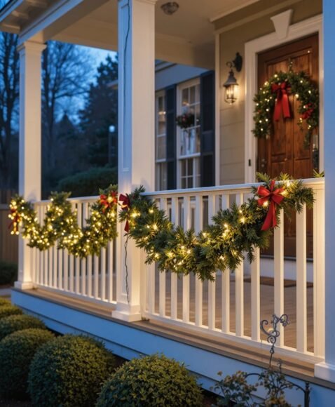 Pre-Lit Garland for Railings and Fences