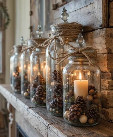 Rustic Mason Jar Lanterns