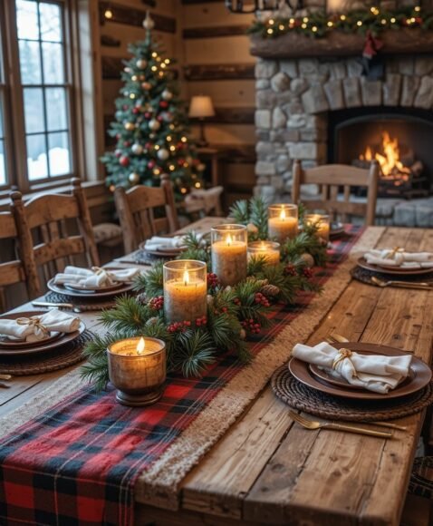 Rustic Plaid Table Runner
