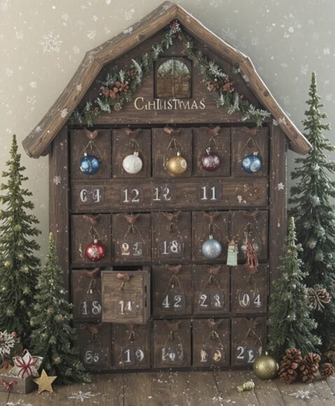 Rustic Wooden Advent Calendar