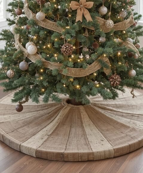 Rustic Wooden Tree Skirt