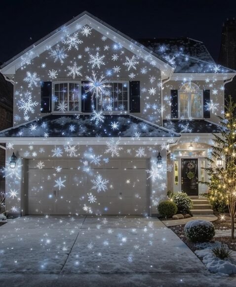 Snowflake Projection Lights for Magical Walls