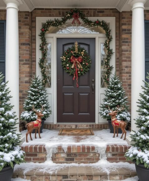 Snowy Porch Accents