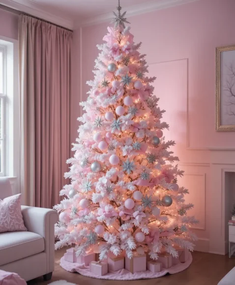 Soft Pink and Silver Accents