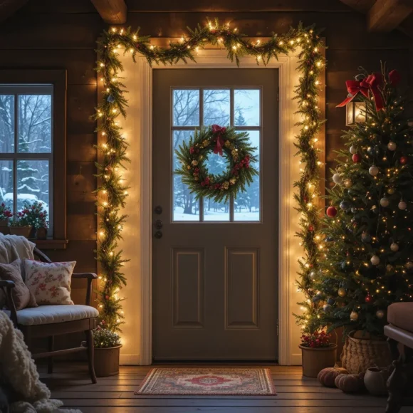 String Lights Around Door Frames