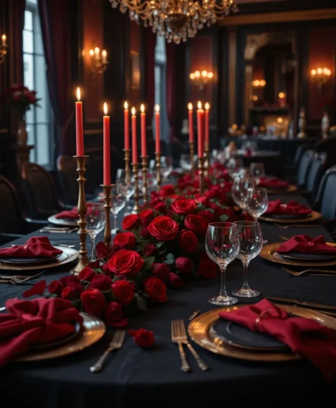 Black and Red Dramatic Elegance