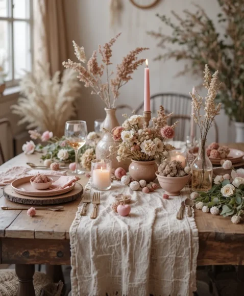 Boho Valentine Tablescape