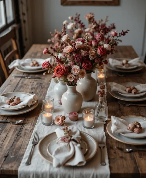 Rustic Valentine Farmhouse Table