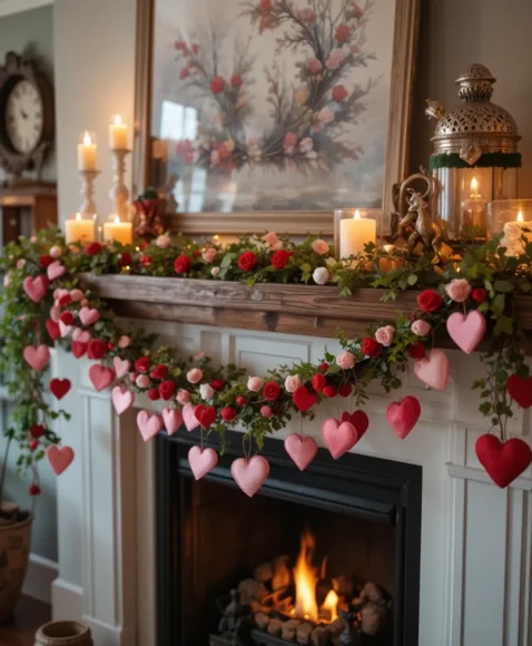 Valentine Garland for Shelves or Mantels