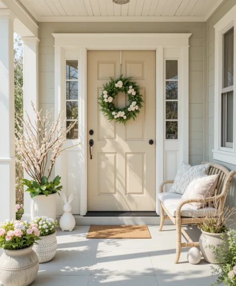 Family-Friendly Easter Porch Setup
