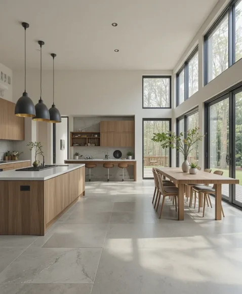 Microcement Flooring for Open Layout Homes