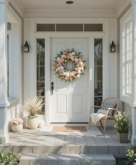 Minimal Easter Porch With One Statement Piece