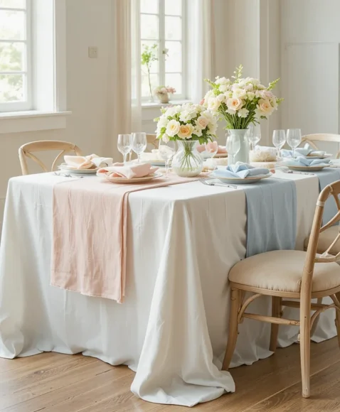 Soft Pastel Table Linens
