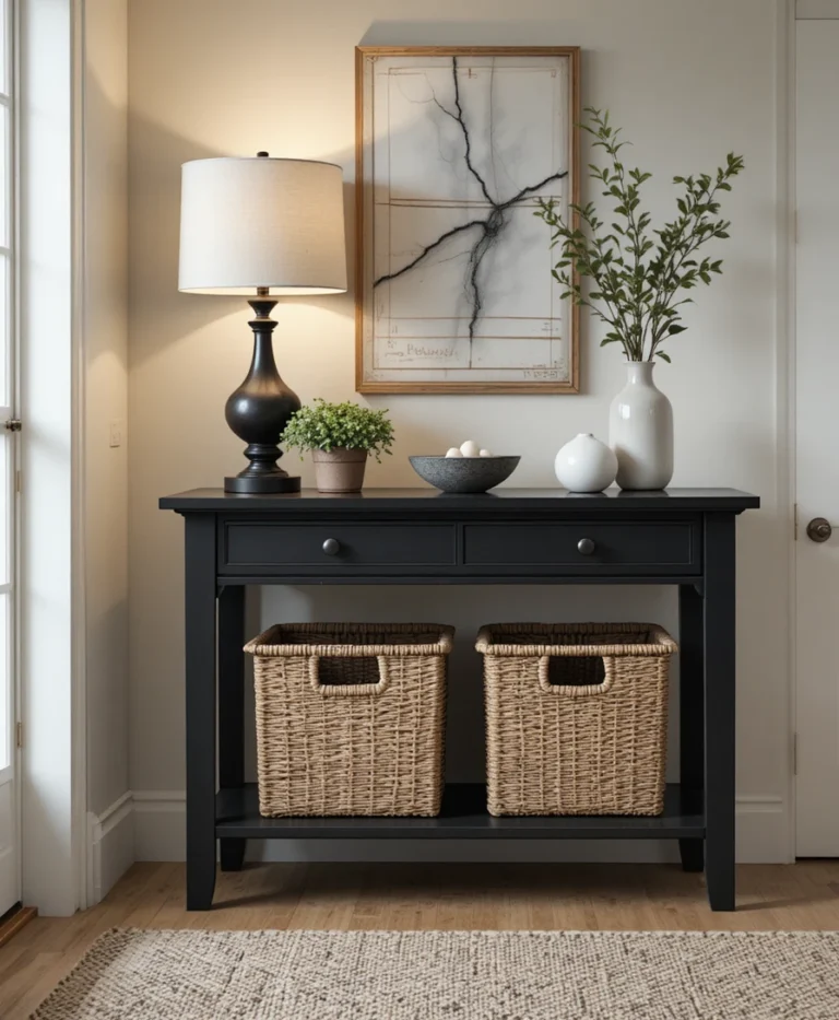 26 Black Entryway Table Decor Ideas for a Bold First Impression
