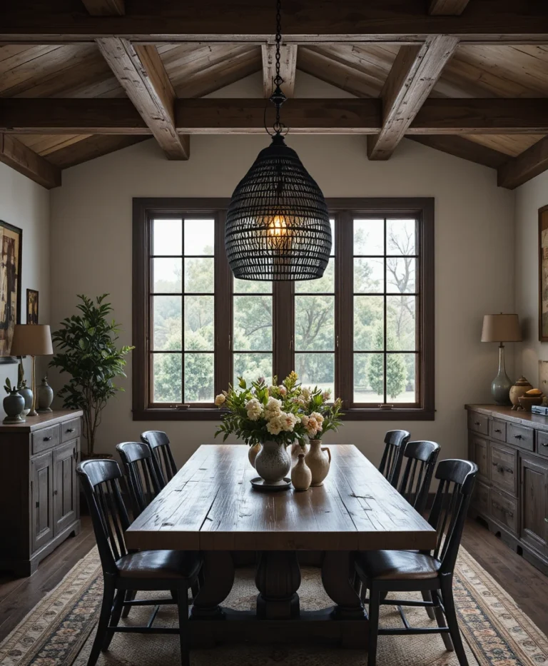 23 Black Rattan Pendant Lights That Elevate Your Dining Room