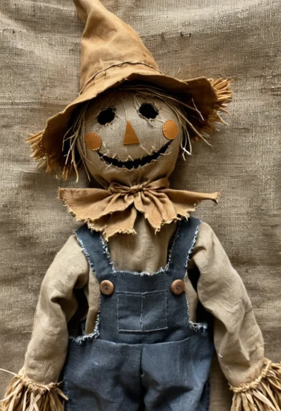 Primitive Scarecrow With Ragged