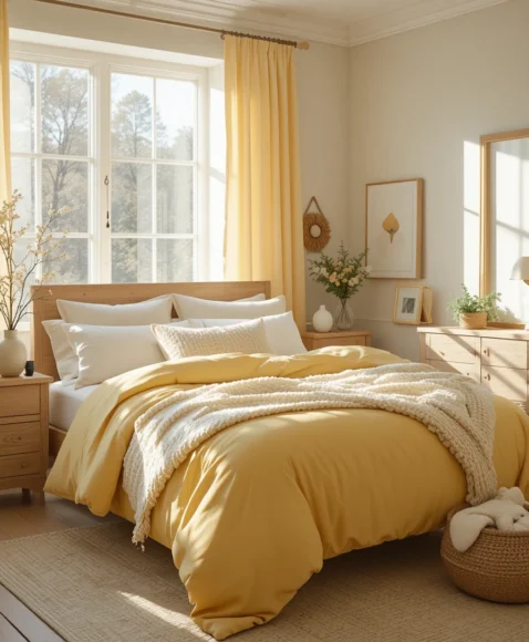Butter Yellow Bedroom