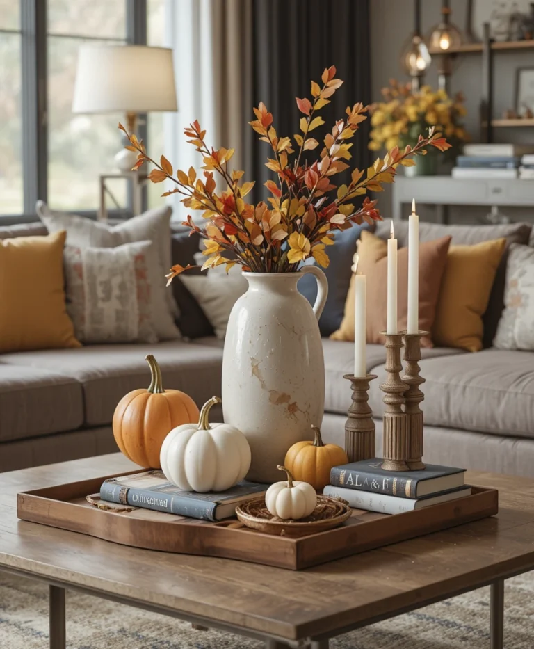 Coffee Table Styling for Fall: 17 Cozy Ideas for a Warm & Luxurious Living Room