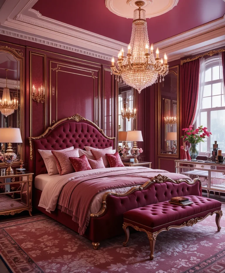 26 Burgundy and Pink Bedroom Ideas That Feel Bold, Romantic, and Ultra Cozy