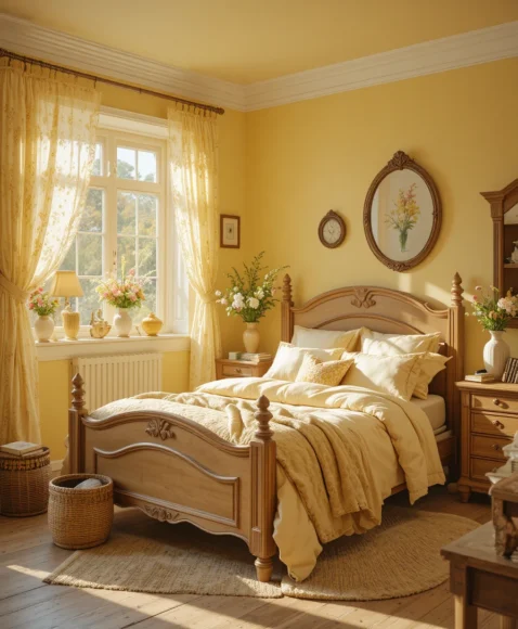 Butter Yellow Bedroom
