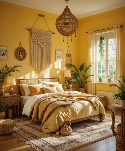 Butter Yellow Bedroom