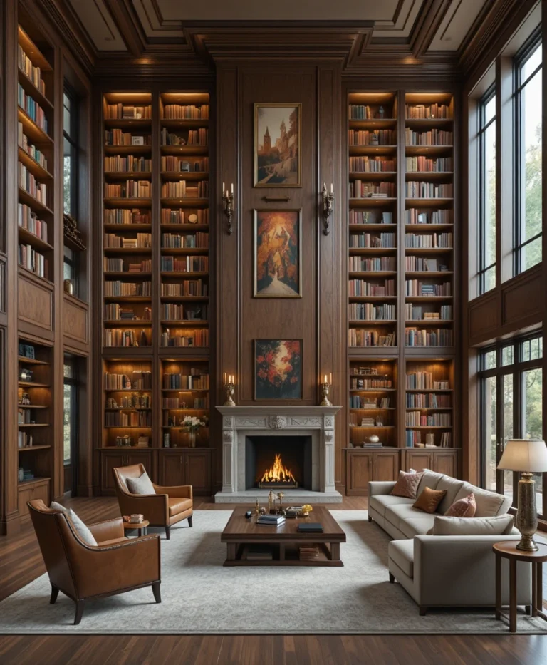 Grand Library Wall Design
